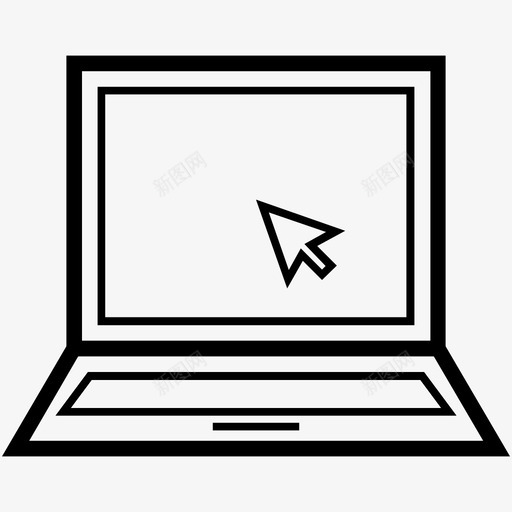 笔记本电脑点击光标图标svg_新图网 https://ixintu.com mac电脑 光标 教育线路图 点击 笔记本电脑 迷你电脑