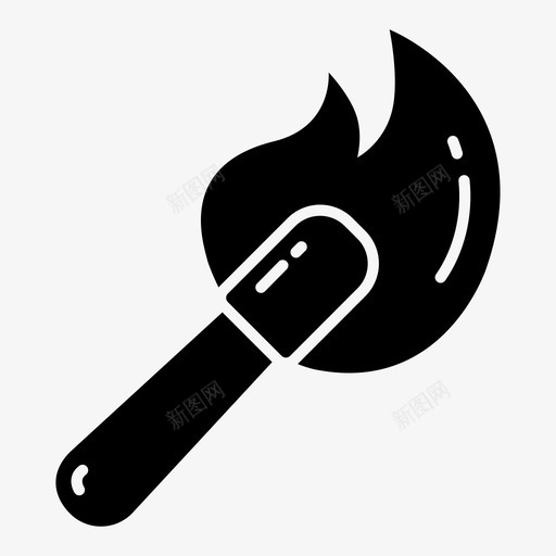 火炬光明燃烧图标svg_新图网 https://ixintu.com 光明 幻想 火炬 火焰 燃烧 野性