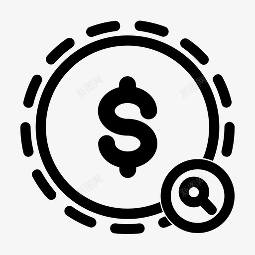 金钱搜索美元在线图标svg_新图网 https://ixintu.com 在线 支付 美元 金钱搜索