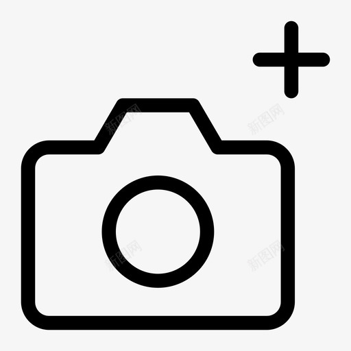 相机添加相册艺术图标svg_新图网 https://ixintu.com 加 摄影 照片 画廊 相册 相机添加 艺术