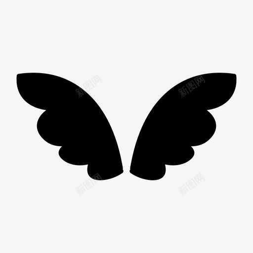 翅膀天使小天使图标svg_新图网 https://ixintu.com 天使 小天使 翅膀
