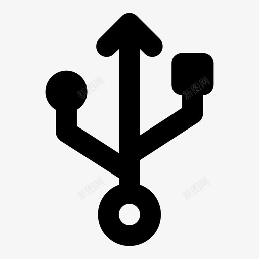usb标志闪存驱动器端口图标svg_新图网 https://ixintu.com usb标志 端口 计算机技术轮廓粗体 闪存驱动器