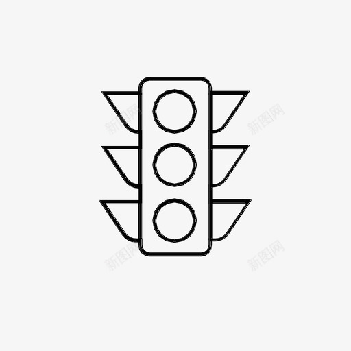 红绿灯行人道路图标svg_新图网 https://ixintu.com 交通管制 信号 红绿灯 行人 道路