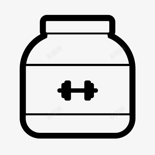 蛋白粉饮料肌肉图标svg_新图网 https://ixintu.com 健美 肌肉 蛋白粉 补充剂 饮料