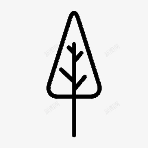 树树枝公园图标svg_新图网 https://ixintu.com 三角形 公园 树 树枝 植物