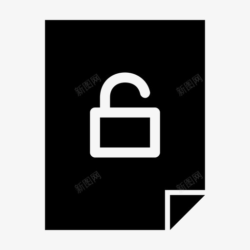 文档解锁文件纸张纸张图标svg_新图网 https://ixintu.com 报告 文件文档 文件纸张 文档解锁 纸张 纸张工作