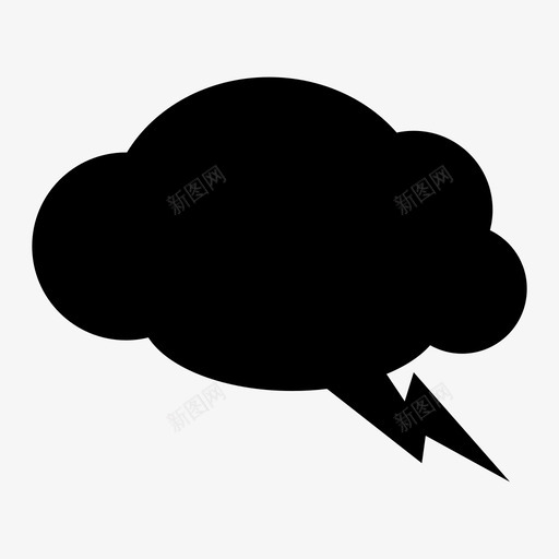 愤怒的云想象交谈图标svg_新图网 https://ixintu.com 交谈 思考 想象 愤怒的云