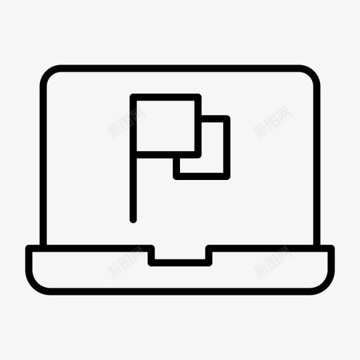 笔记本电脑旗帜国家旗帜符号图标svg_新图网 https://ixintu.com 国家 旗帜 旗帜符号 波浪旗 笔记本电脑旗帜