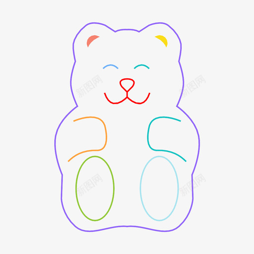 快乐的熊眼睛树胶图标svg_新图网 https://ixintu.com 微笑 快乐的熊 树胶 眼睛
