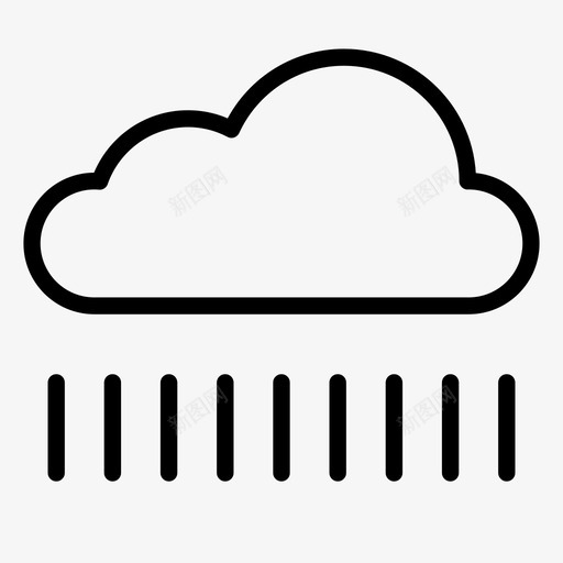 大雨云云暴雨图标svg_新图网 https://ixintu.com 云 大雨云 天气 暴雨