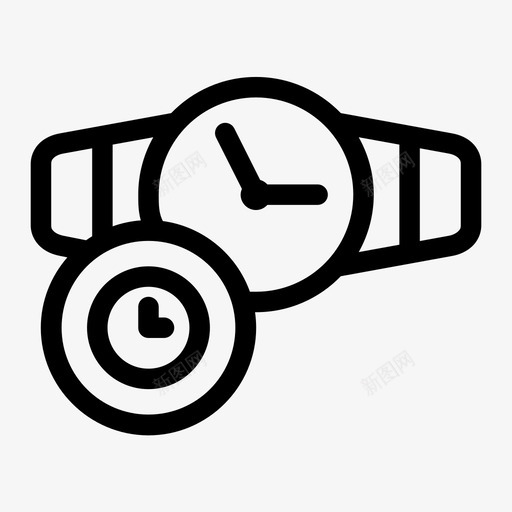 挂起智能手表时钟时间图标svg_新图网 https://ixintu.com 挂起智能手表 时钟 时间 等待