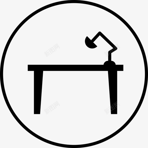 书桌随身物品家具图标svg_新图网 https://ixintu.com 书桌 圆形实木家具 家具 随身物品