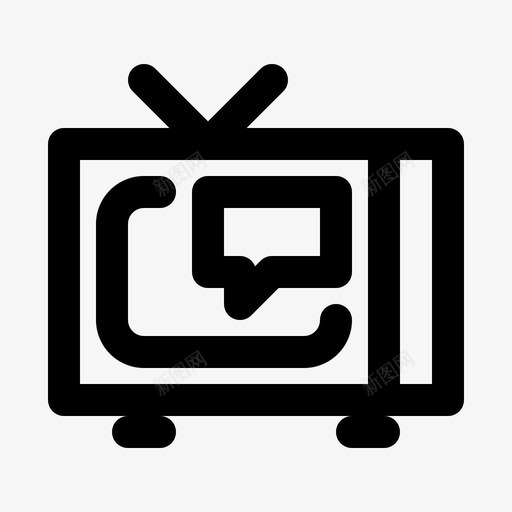 电视广告代理商业图标svg_新图网 https://ixintu.com 代理 商业 电视广告 营销 销售