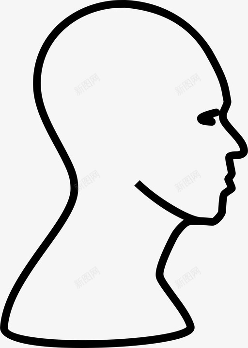 男性侧面面部肖像图标svg_新图网 https://ixintu.com 侧面 头部 男性侧面 肖像 轮廓 面部