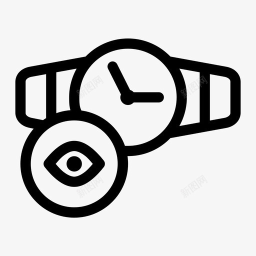 观看了智能手表眼睛视觉图标svg_新图网 https://ixintu.com 眼睛 观看了智能手表 视觉