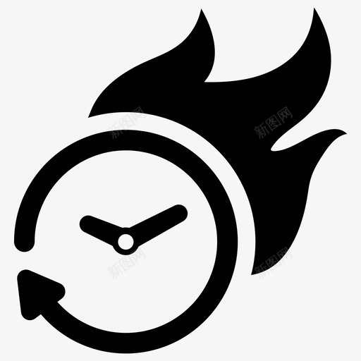 热时间时钟截止日期图标svg_新图网 https://ixintu.com 截止日期 手表 搜索引擎优化互联网 时钟 热时间