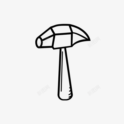 锤子爪工具图标svg_新图网 https://ixintu.com 工具 武器 爪 车间 锤子
