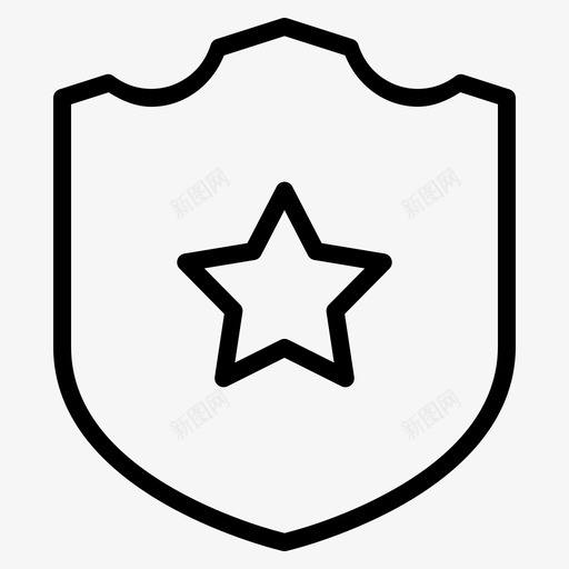 徽章批次警长图标svg_新图网 https://ixintu.com 徽章 批次 星 犯罪和安全 盾牌 警长