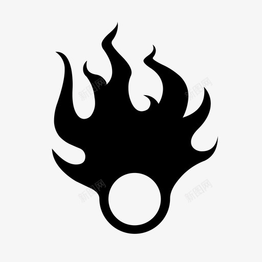 火焰环火热图标svg_新图网 https://ixintu.com 光 火 火焰环 热