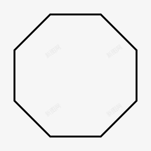 八角形几何学装饰性图标svg_新图网 https://ixintu.com 八角形 几何学 多边形 形状 装饰性