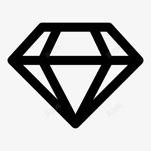 钻石黄金奢华图标svg_新图网 https://ixintu.com 奢华 手机应用最大胆 珍贵 钻石 银色 黄金