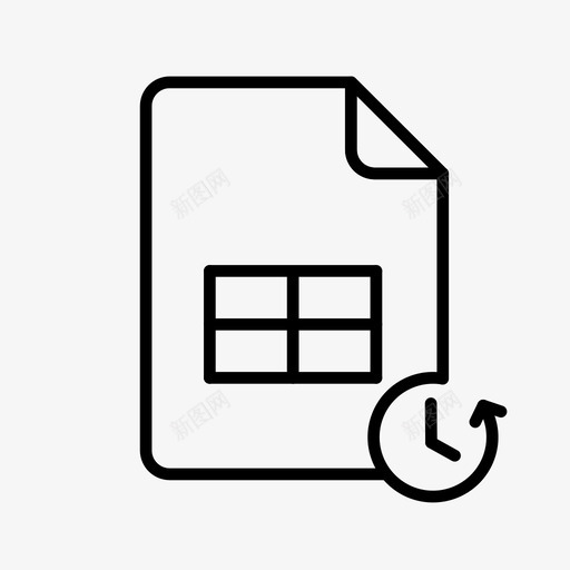 电子表格恢复文档文件图标svg_新图网 https://ixintu.com 文件 文档 电子表格恢复