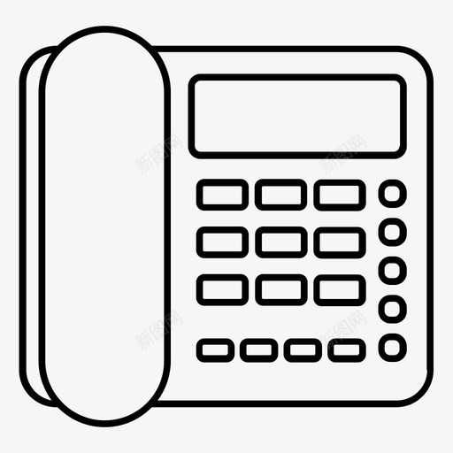 电话传真固定电话图标svg_新图网 https://ixintu.com 传真 办公电话 固定电话 媒体 电话