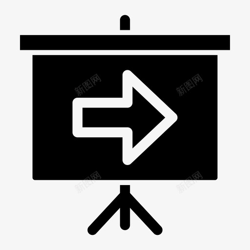 投影屏幕右下一个选项图标svg_新图网 https://ixintu.com 下一个 到右 右箭头 左向右 投影屏幕右 跳过 选项