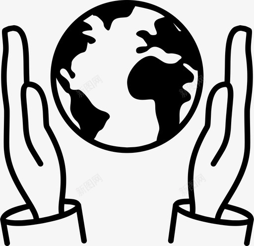 保护地球保护环境图标svg_新图网 https://ixintu.com 保护 保护地球 地球仪 手 概念 环保主义 环境 环境保护