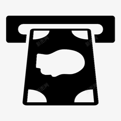 现金点银行atm卡处理器图标svg_新图网 https://ixintu.com 卡处理器 取款 提款机 支付终端 现金点 银行atm