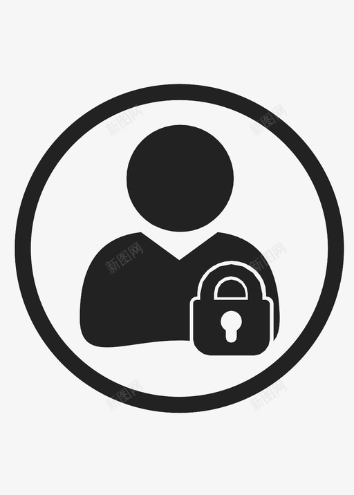 用户锁管理员信使图标svg_新图网 https://ixintu.com 信使 安全区 密码保护 用户锁 社交媒体 管理员