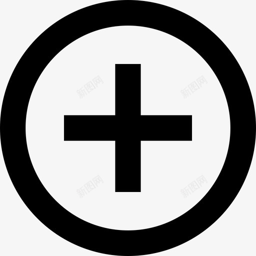 加号圆圈添加圆形图标svg_新图网 https://ixintu.com ios工具栏图标字形 加号圆圈 圆形 添加