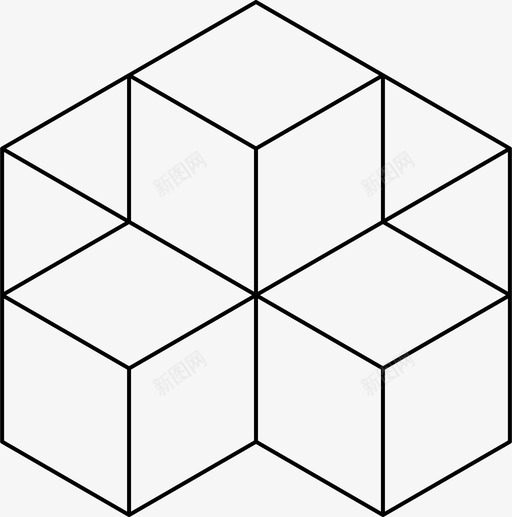 立方体交叉凸起三维立方体图标svg_新图网 https://ixintu.com 三维 三维等轴测立方体 几何 堆栈 立方体 立方体交叉凸起 等轴测