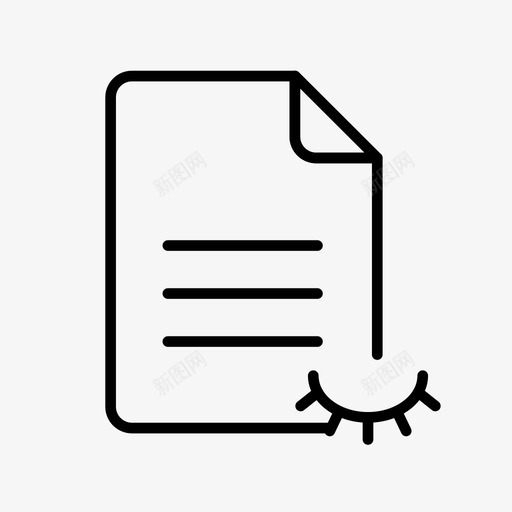 文本隐藏文档文件图标svg_新图网 https://ixintu.com 文件 文本隐藏 文档
