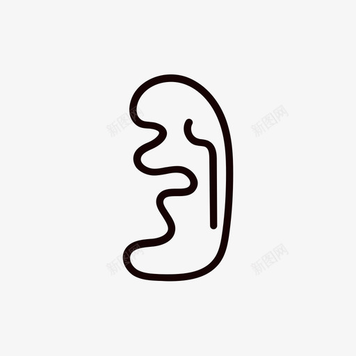 三周婴儿胚胎图标svg_新图网 https://ixintu.com 三周 婴儿 怀孕 怀孕阶段 未出生 胎儿 胚胎