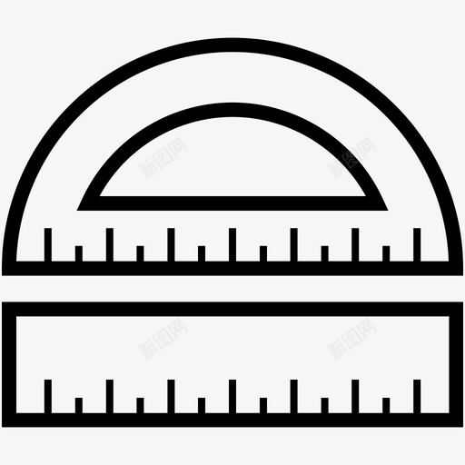 几何工具度工具量角器图标svg_新图网 https://ixintu.com 几何工具 尺子 度工具 教育线路图 量角器