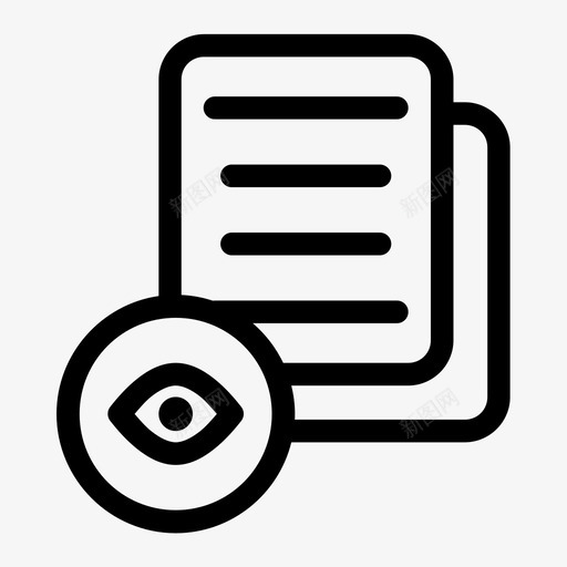 浏览过的文件眼睛笔记图标svg_新图网 https://ixintu.com 堆栈 浏览过的文件 眼睛 笔记
