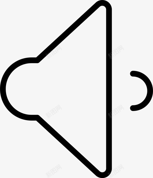 低音量音频低声音图标svg_新图网 https://ixintu.com 一个 低声音 低音量 扬声器 音频