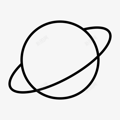 行星天文学环图标svg_新图网 https://ixintu.com 土星 天文学 太阳系 环 环行星 薄 行星