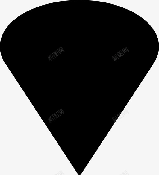实心圆锥体三维几何图标svg_新图网 https://ixintu.com 三维 三维对象实体 几何 反转 实心圆锥体 等轴测