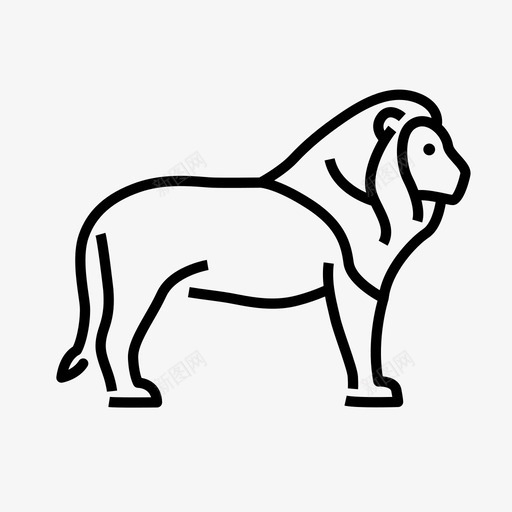狮子动物大猫图标svg_新图网 https://ixintu.com 动物 动物哺乳动物 哺乳动物 大猫 狮子 野生 雄狮