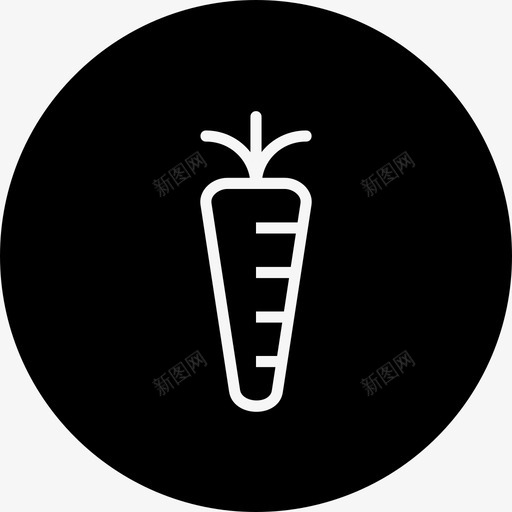 胡萝卜食品园艺图标svg_新图网 https://ixintu.com 保健 农耕圆差 园艺 胡萝卜 蔬菜 食品