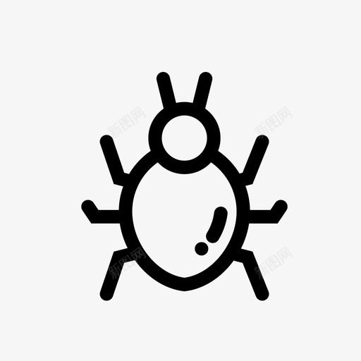 安全漏洞防病毒保护图标svg_新图网 https://ixintu.com 保护 安全漏洞 迷你图标集网页设计设备 防病毒