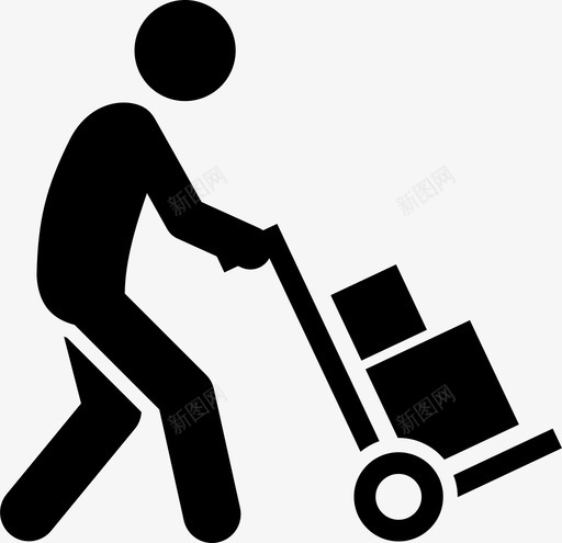 手推车货物装卸区图标svg_新图网 https://ixintu.com 人 停车场停车 手推车 推 移动 装卸区 货物