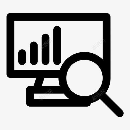 图表分析图形监视器图标svg_新图网 https://ixintu.com 业务fat 图形 图表分析 监视器 视图