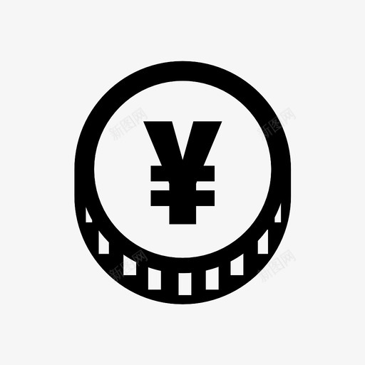 日元硬币货币日语图标svg_新图网 https://ixintu.com 日元硬币 日语 货币
