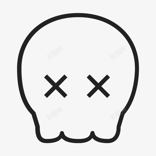 头骨晕倒麻木图标svg_新图网 https://ixintu.com 头骨 晕倒 麻木 麻木头骨