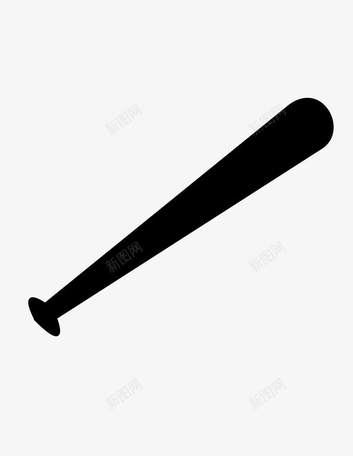 棒球棒击球运动图标svg_新图网 https://ixintu.com 击球 棒球棒 武器 运动