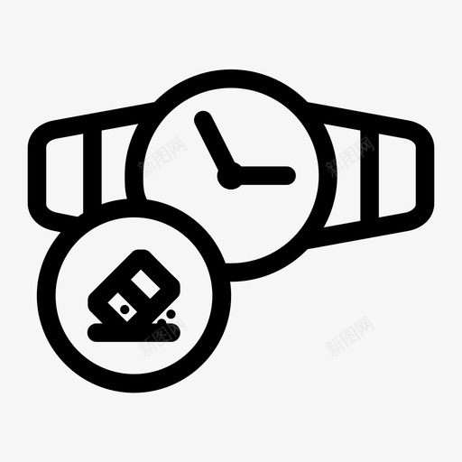 删除智能手表橡皮擦回收图标svg_新图网 https://ixintu.com 删除智能手表 回收 橡皮擦