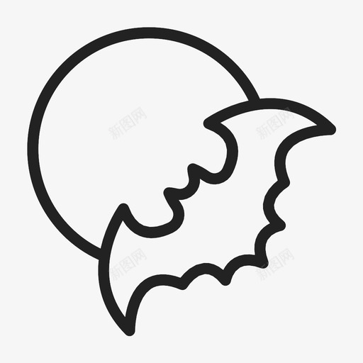 万圣节之夜蝙蝠月亮图标svg_新图网 https://ixintu.com 万圣节之夜 太阳 月亮 月光 蝙蝠